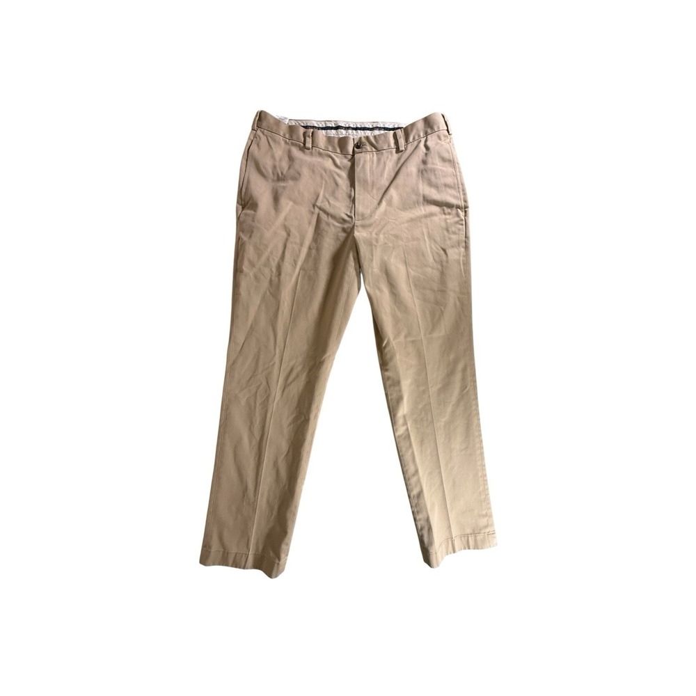 Brooks Brothers Advantage Chino Pants Size 38x32 Tan Clark Fit 100% Cotton